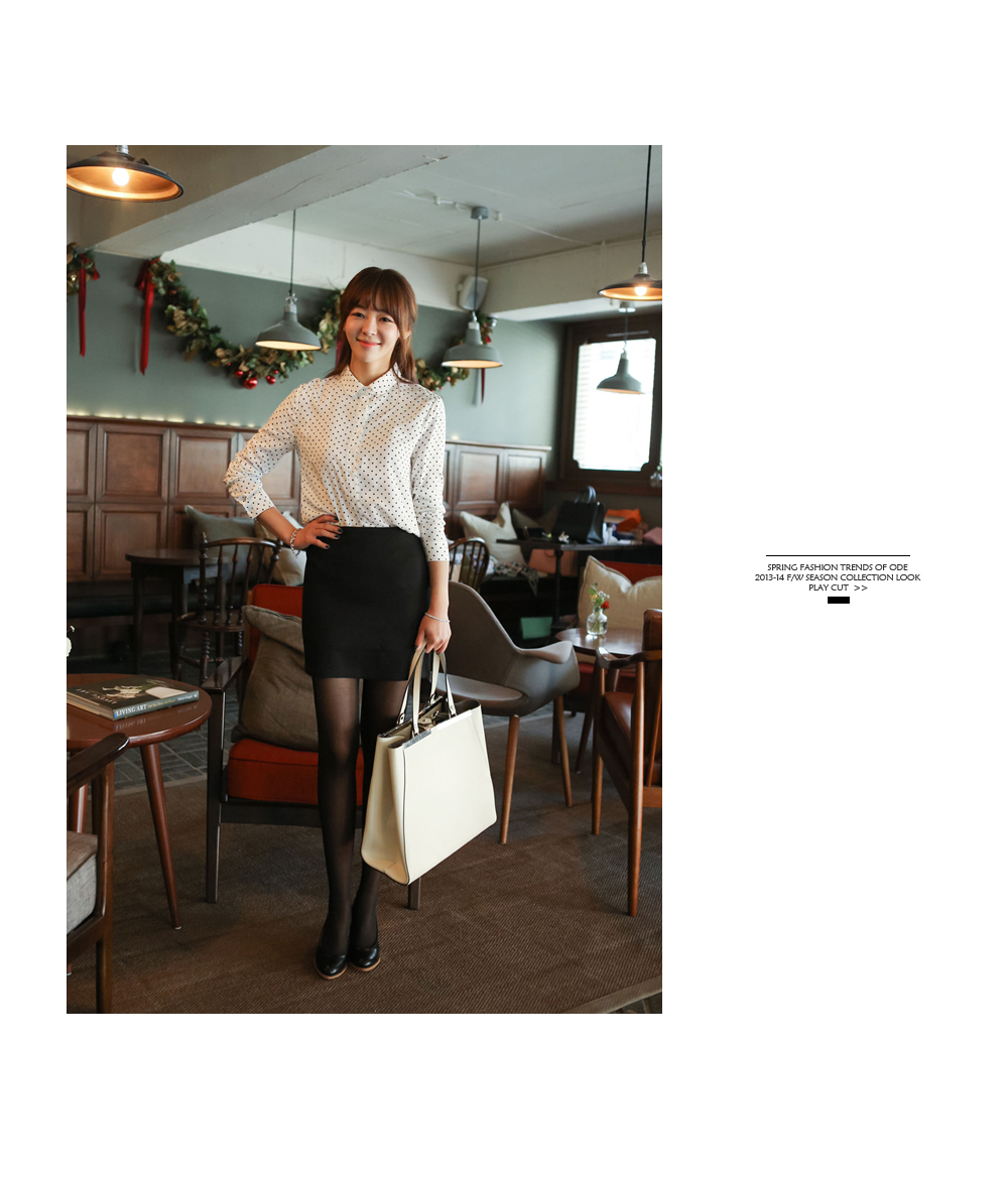 [레이핀 도트 블라우스] My Classy Style, ODE