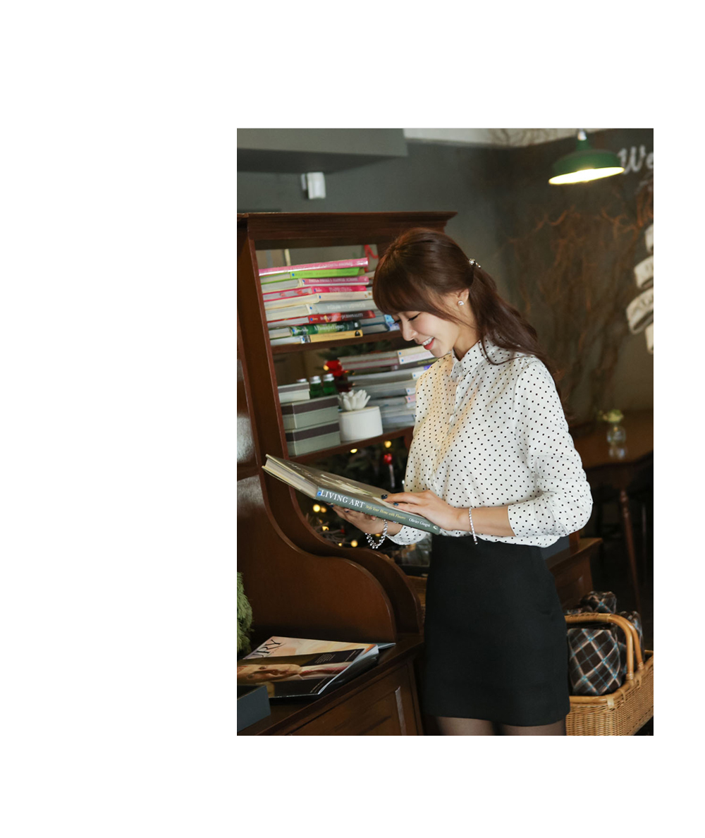 [레이핀 도트 블라우스] My Classy Style, ODE