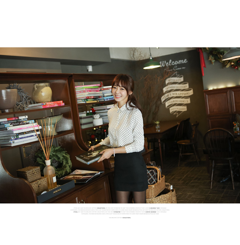 [레이핀 도트 블라우스] My Classy Style, ODE