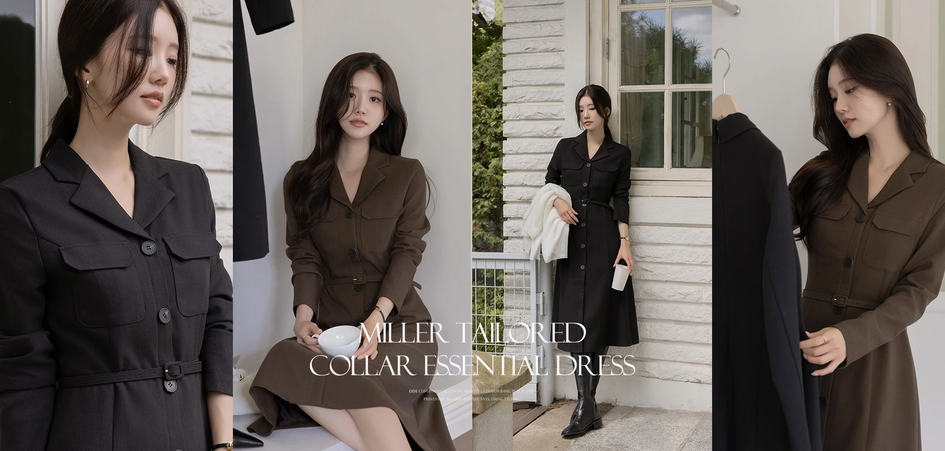 [오늘] 밀러 테일러드 카라 에센셜 원피스(+벨ț