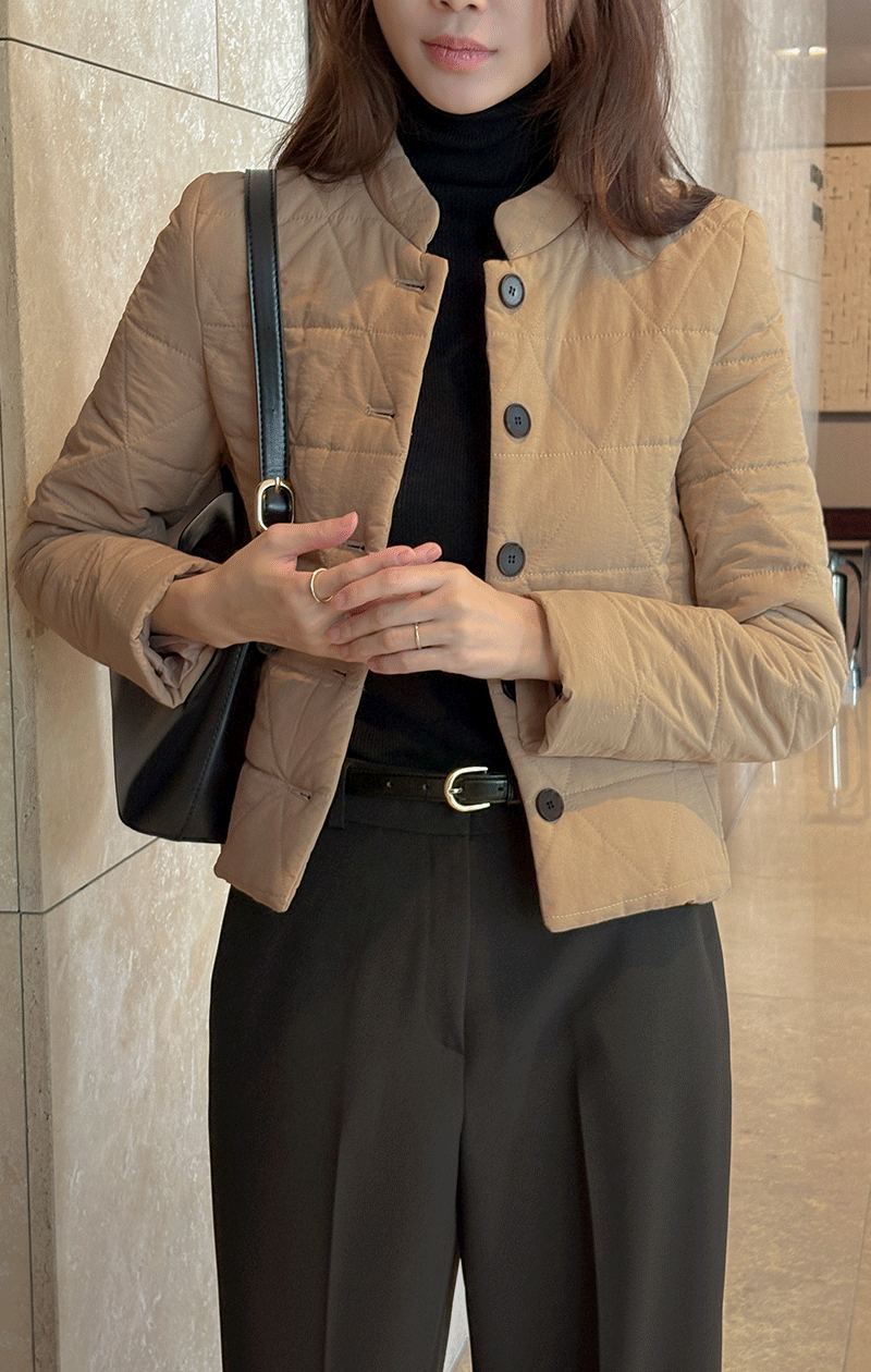 로시 4온스 누빔 퀼팅 패딩 자켓