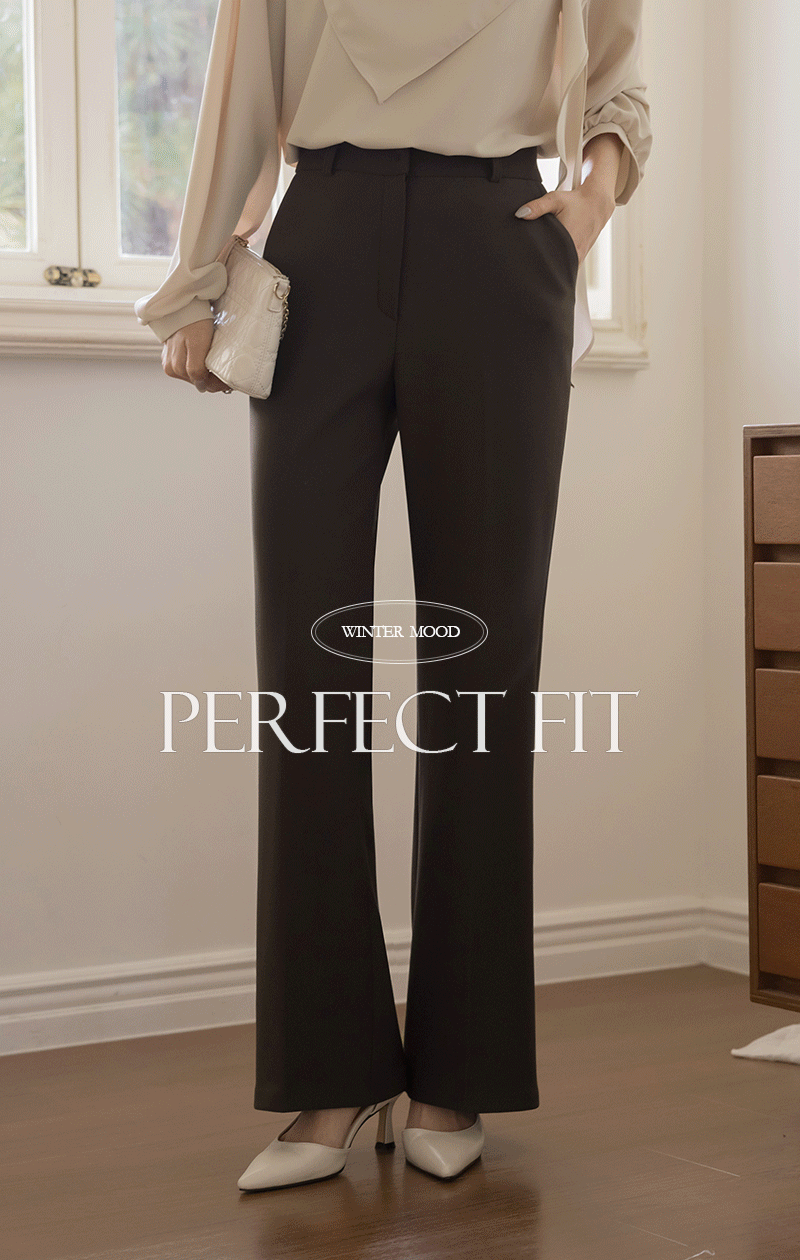 완벽핏 쫀득 기모 부츠컷 슬랙스